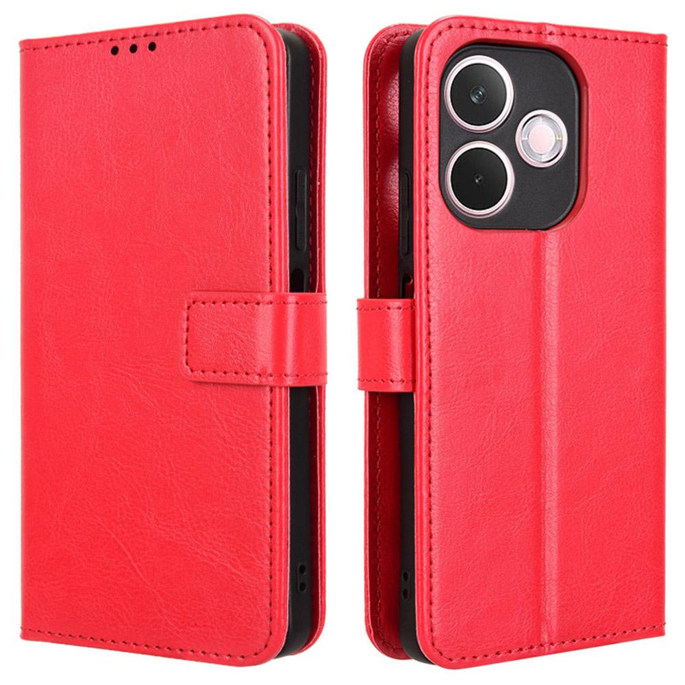 For Oppo A5 Pro 5G Deksel Crazy Horse Tekstur PU Lær Telefon Lommebokdeksel