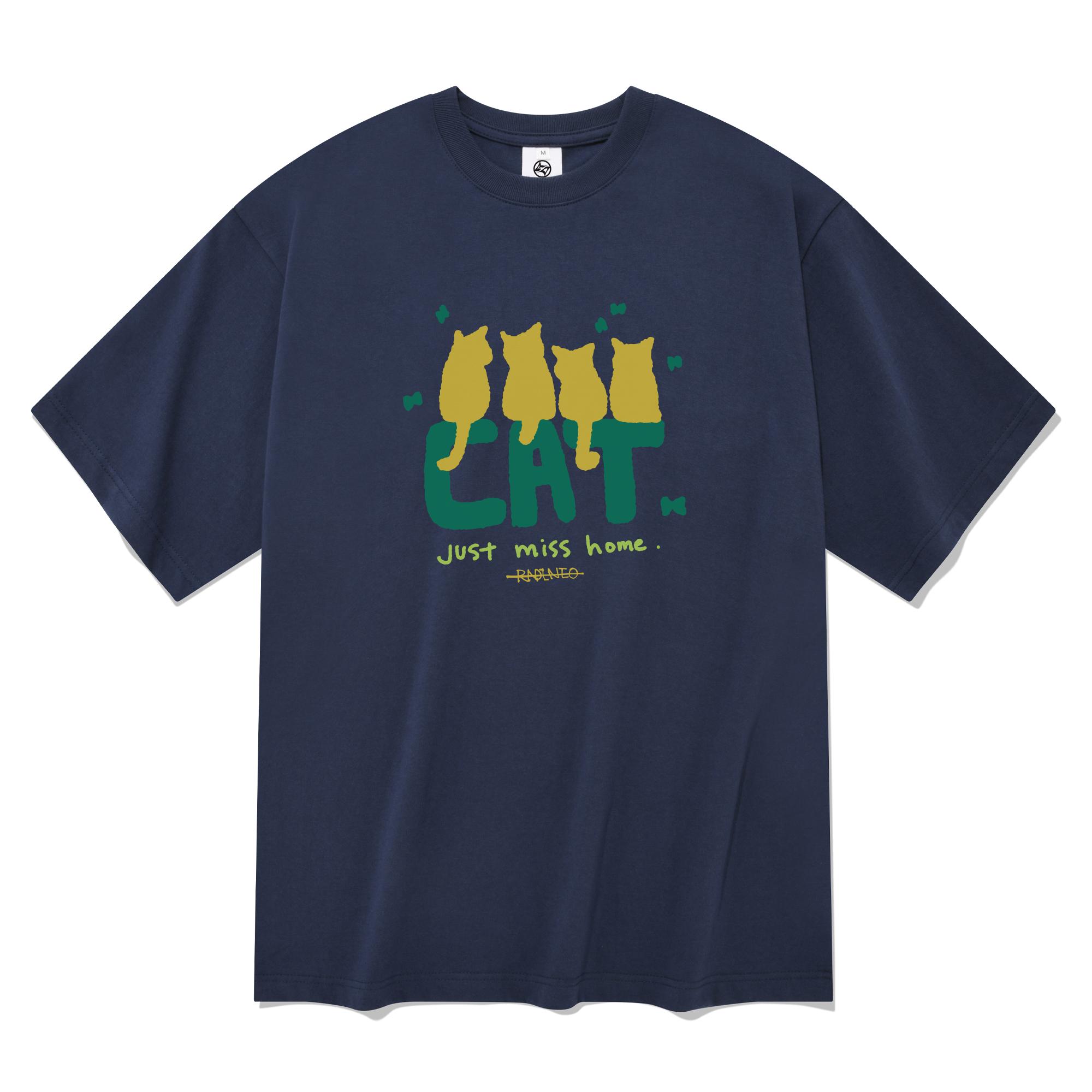 Radineo Cat Short Sleeve T-Shirt Navy Navy (Navy)/S