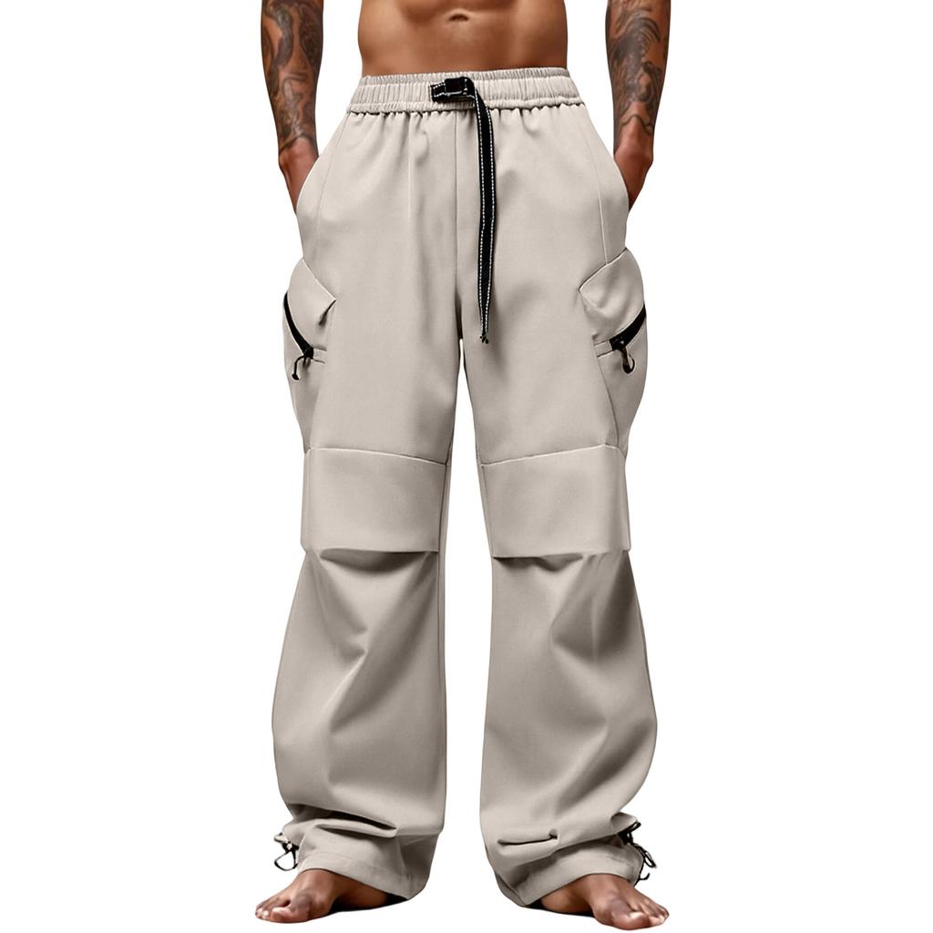 Men's  Outdoor  Sports  Loose  Big  Pocket  Workwear  Trousers