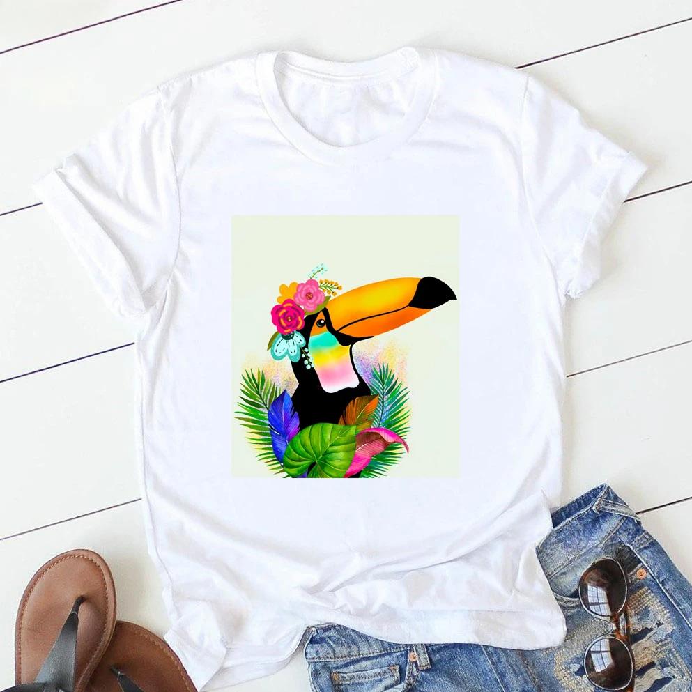 

Футболка с цветным принтом льва/жирафа/зебры/кошки/птицы/коровы и цветами 3D, женская летняя модная футболка 6XL