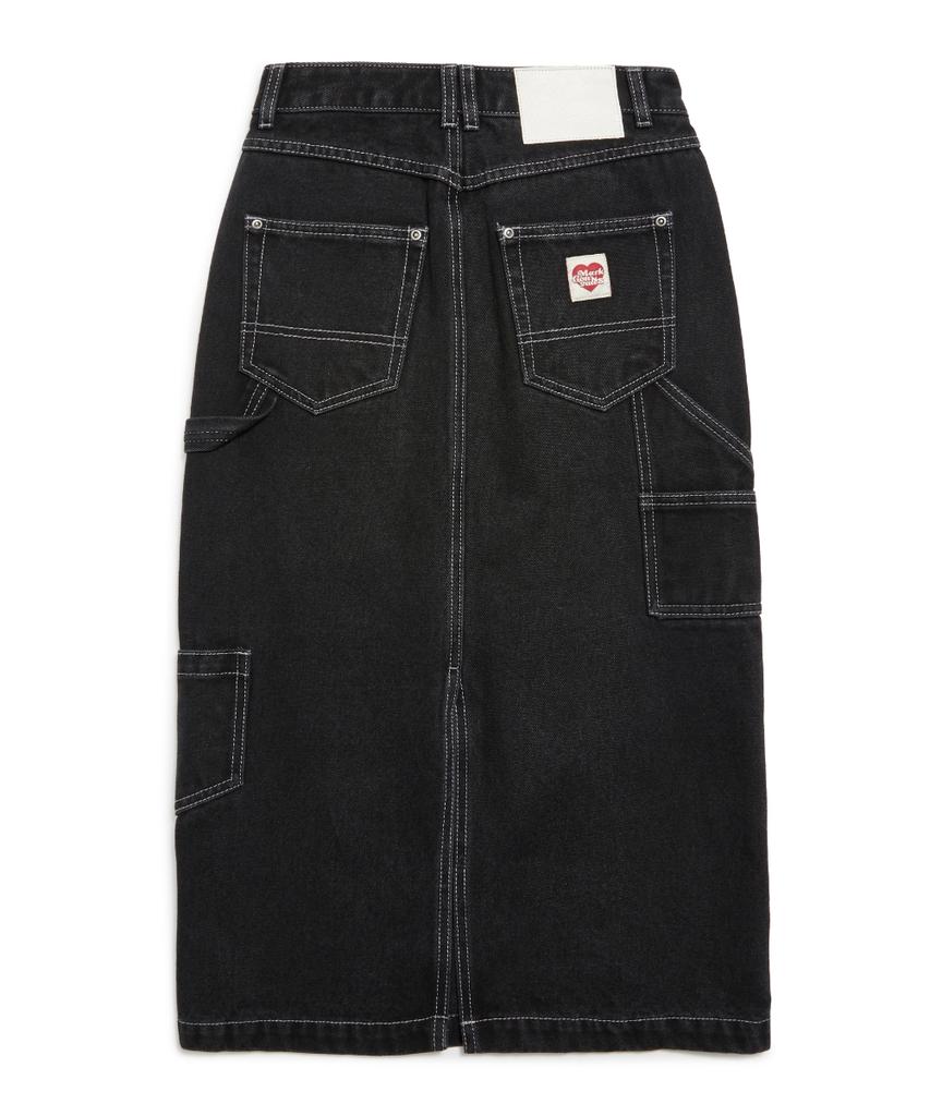 Mark Gonzales Womens Mg Heart Carpenter Skirt - Black