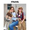 MUVA British Vintage Style Leather Handbag