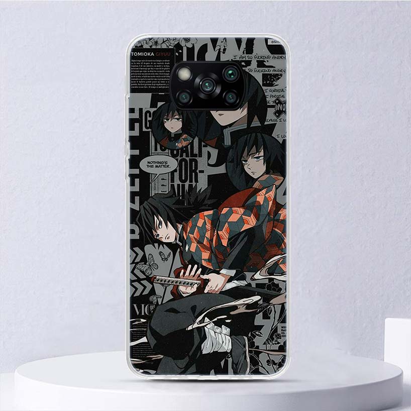 Demon Slayer Anime Kimetsu No Yaiba Soft Case pro Xiaomi Poco X3 NFC X4 M4 Pro M3 M2 Kryt na telefon F3 F2 F1 Mi Note 10 Lite A3 A2