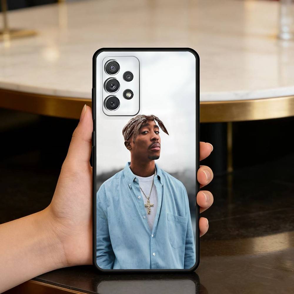Rapper 2Pac Sänger Handyhülle Für Samsung Galaxy A73,A72,A71,A70,A53,A52,A51,Weiche Silikon Schwarze Hülle