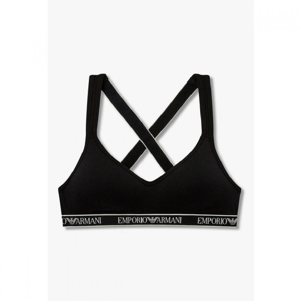 Emporio Armani Women S Color Block Logo Padded Triangle Bra  0826181521 S