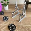 New With Barbells And Weights Barbell Rack Pen Holder Gym Theme Metal Stationery Storage Rack Mini Squat Rack Ornaments Gift