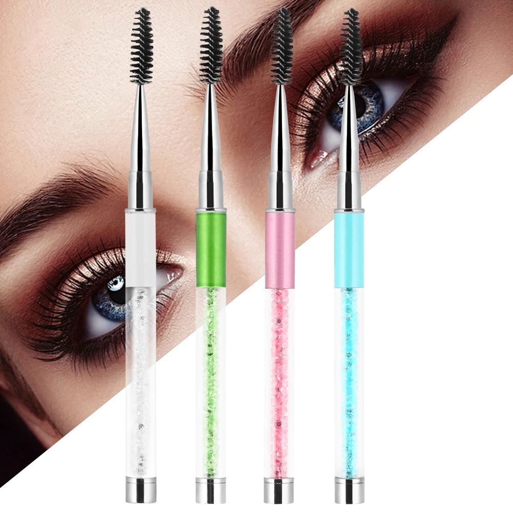 4 Colors Eyelash Eyebrow Brush Mascara Wands Applicator Spooler Eyelash Extension Eyebrow Comb