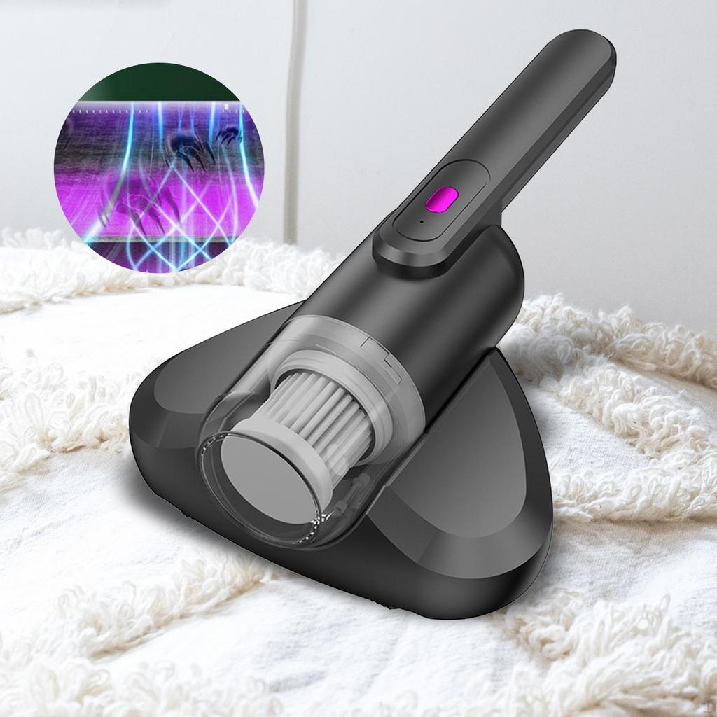 Vysavač na roztoče 10000PA Silný sací výkon Bezdrátový pro matrace Přikrývky Černý