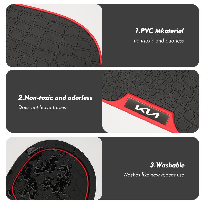 JUNT9 Car Anti Slip Mat Phone Holder Non-Slip Pad Car Accessories For KIA K5 K2 Optima Soul Spectra Niro Cadenza Sephia Carens