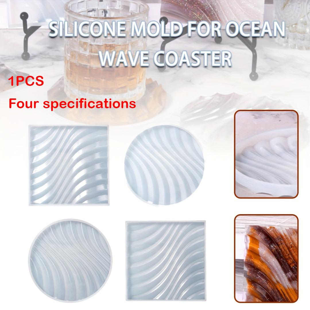 

1Pcs DIY Dropper Mold Daily Anti Scald and Heat-insulating Silicone Mold for Ocean Wave Coasters Round Hill Coaster