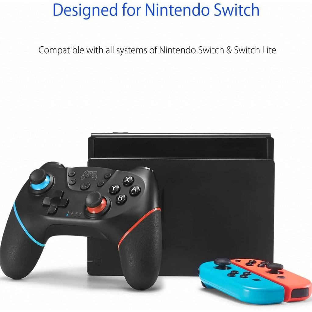 Wireless Gamepad with Adjustable Turbo and Dual Vibration Functions for Switch/Switch Lite/Switch OLED