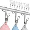 Stainless Steel Clothes Pegs Laundry Storage Clip Hooks Photo Clip Bathroom Clothespins Towel Clip Kitchen Organizer Holder Rack