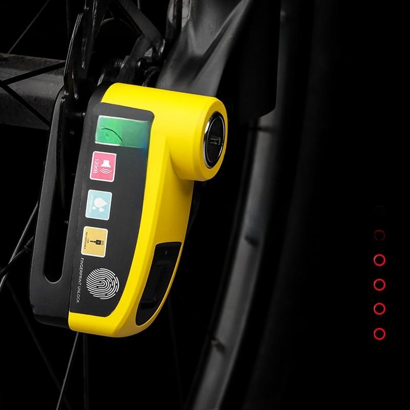 Bicycle Disc Brake Lock With Fingerprint Security For Ebike And Motorcycle Safety