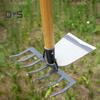 2-in-1 Weeding Rake Garden Hoe And Rake Heavy Duty Hand Weeder Gardening Hoe for Weeding Soil Loosening Landscaping
