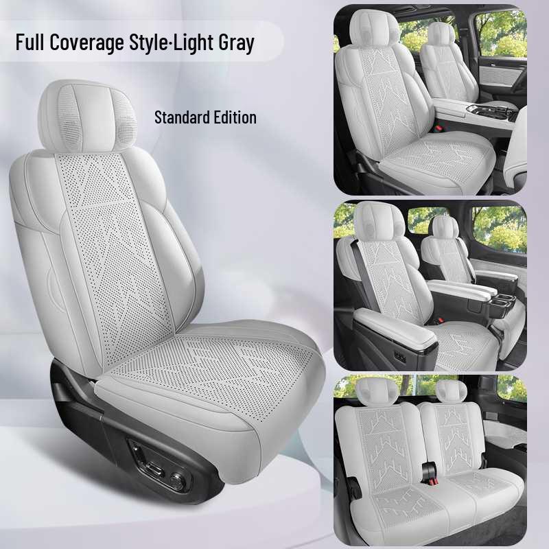 25 JiKe 009 All-Season Suede Car Seat Cushion with Full Coverage Ventilation for Sixth and Seventh Seats