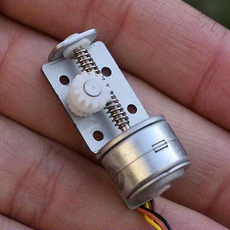 1 Peça Motor de Passo Eixo Haste Rosca Linear Bloco Engrenagem de Plástico 13 Dentes Diy Câmera Monitor 15Mm Motor de Passo 2 Fases 4 Fios