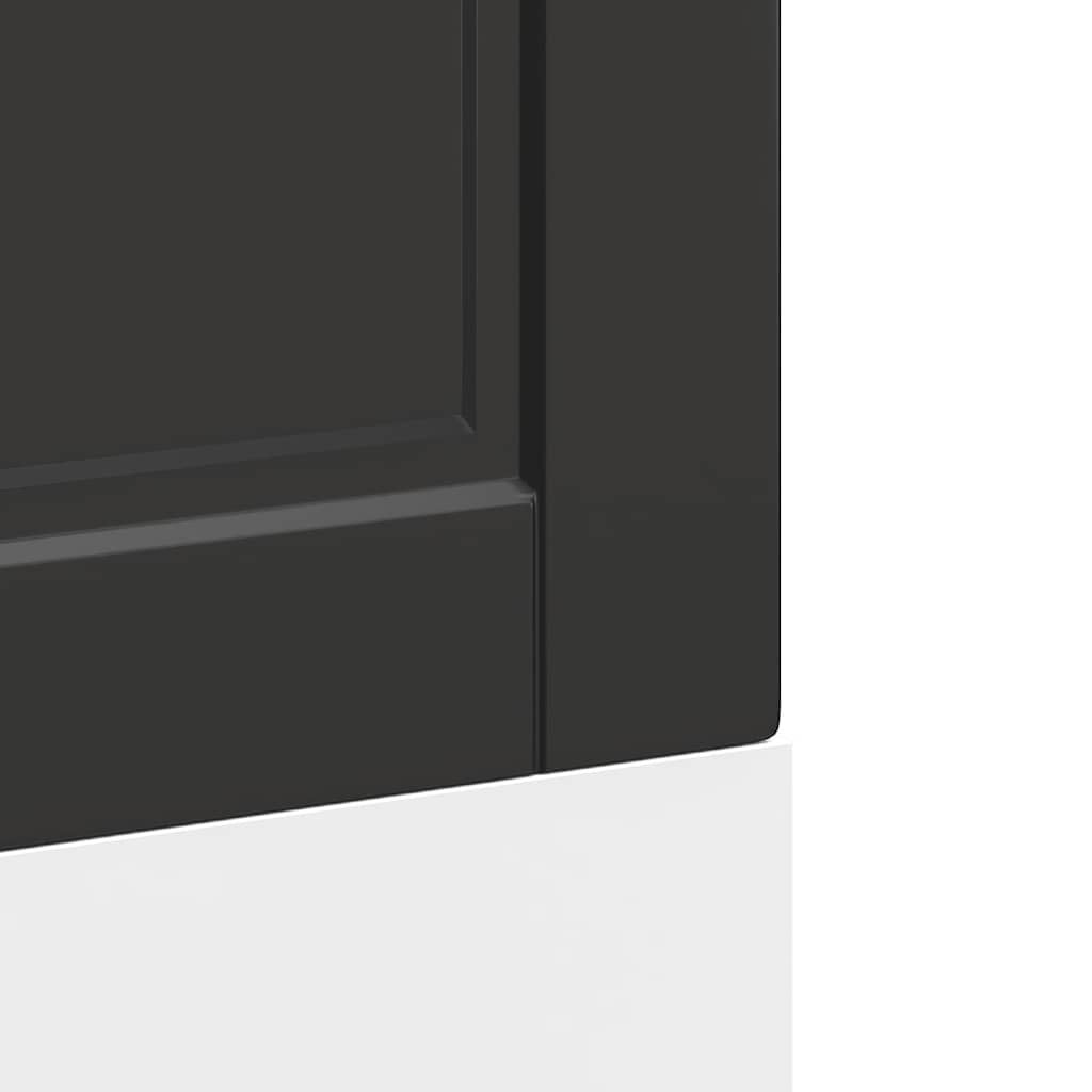 Dishwasher Front Panel Porto Black 60 x 1.5 x 57 cm Particleboard