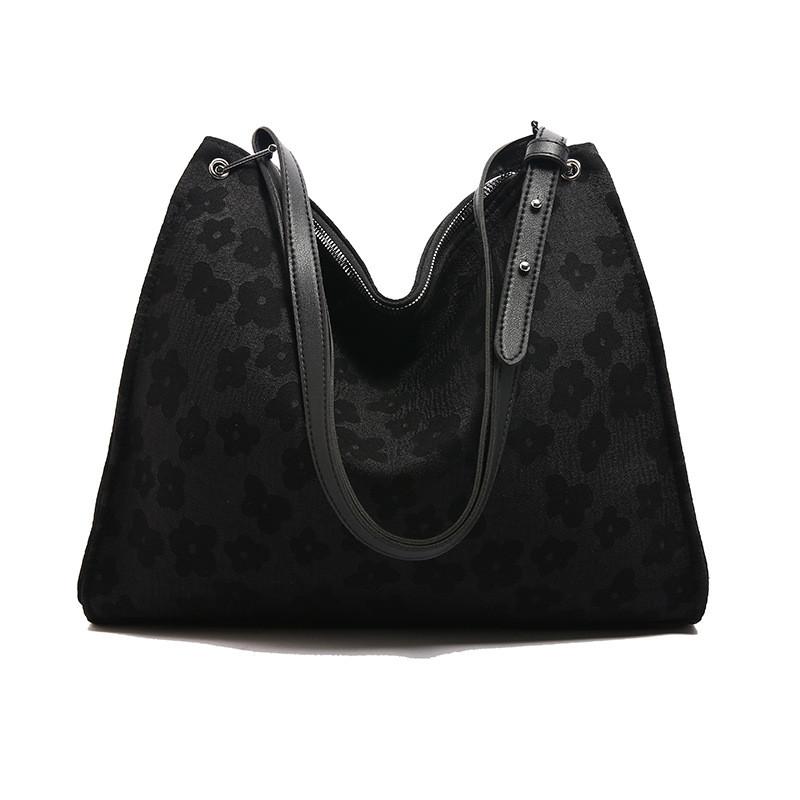Stylish Black Tote Bag For Women With Large Capacity Ideal For Commuting And Classes