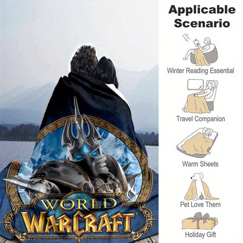 1pc World of Warcraft: Northrend Home Decor Blanket, Perfect Gift for Bedroom, Living Room, Travel, Camping, Car, Beach, Office Naps, Cozy Flannel Thr
