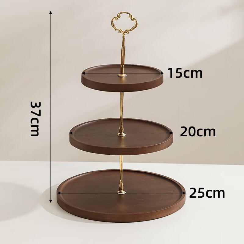Three-Tier Bamboo Snack & Dessert Stand