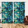 2 Panels Colorful and Dazzling Glass Pattern Curtains   Versatile Design Suitable for Any Style   Creating a Peaceful Living Space