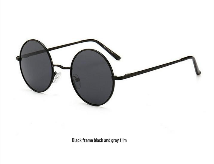 Retro European & American Round Polarized Sunglasses with Colorful Reflective Lenses for Men & Women - Model 8030