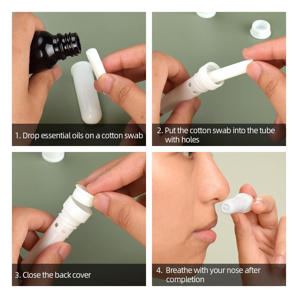 5 Pack 10 Pack Essential Oil Inhaler Bottles Aromatherapy Empty Nasal Inhaler Tubes Plastic Tubes with Wick