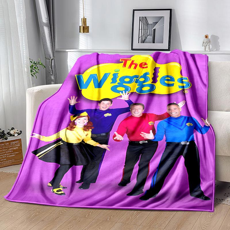 1pc Blanket The Wiggles Print Design, Lightweight Blanket for Sofa, Bed- Soft &Warm, Gift for All Seasons Like Christmas, Halloween