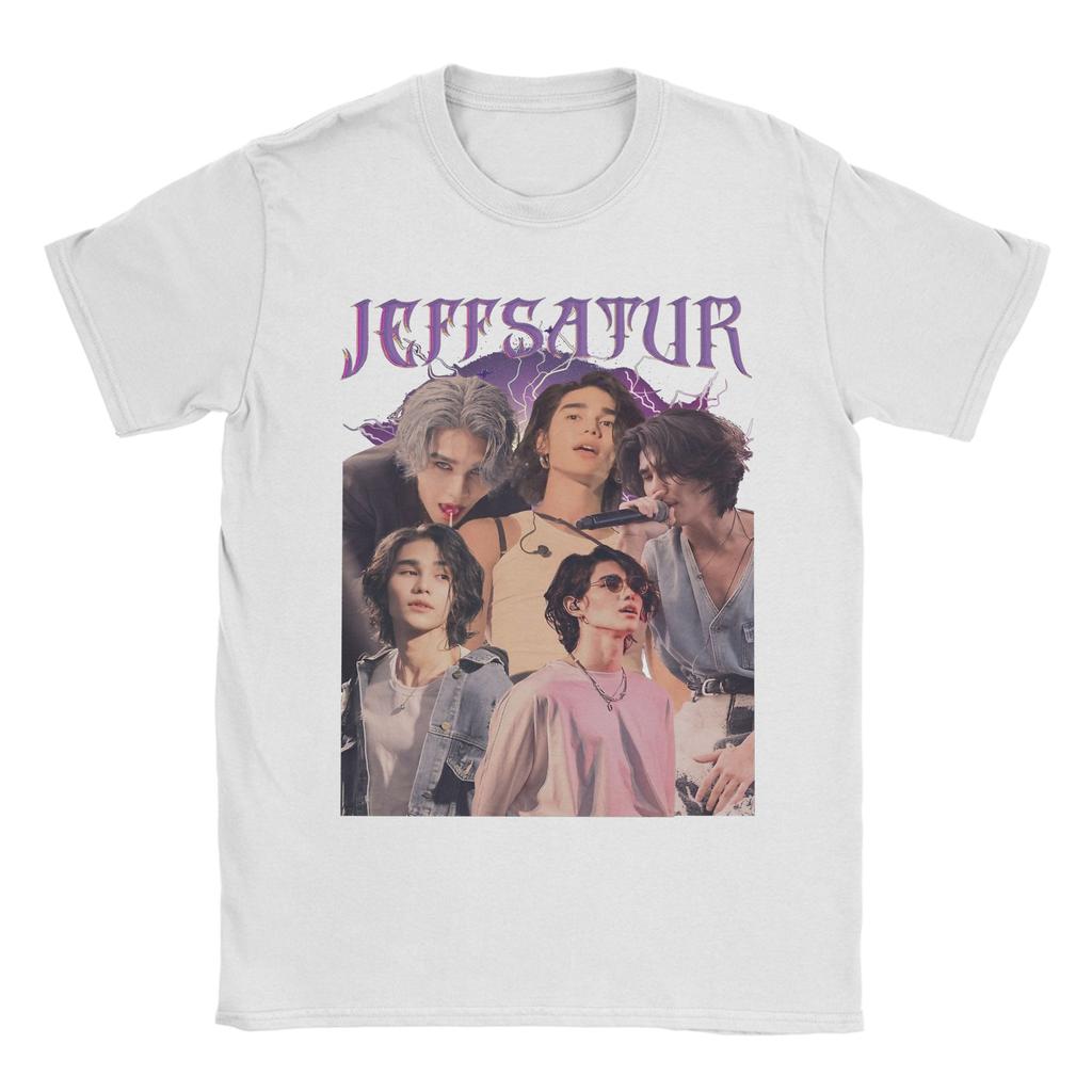 Leisure Thai Singer Actor Jeff Satur TShirt Men Crewneck Cotton T Shirts Short Sleeve Tee Shirt Classic Tops
