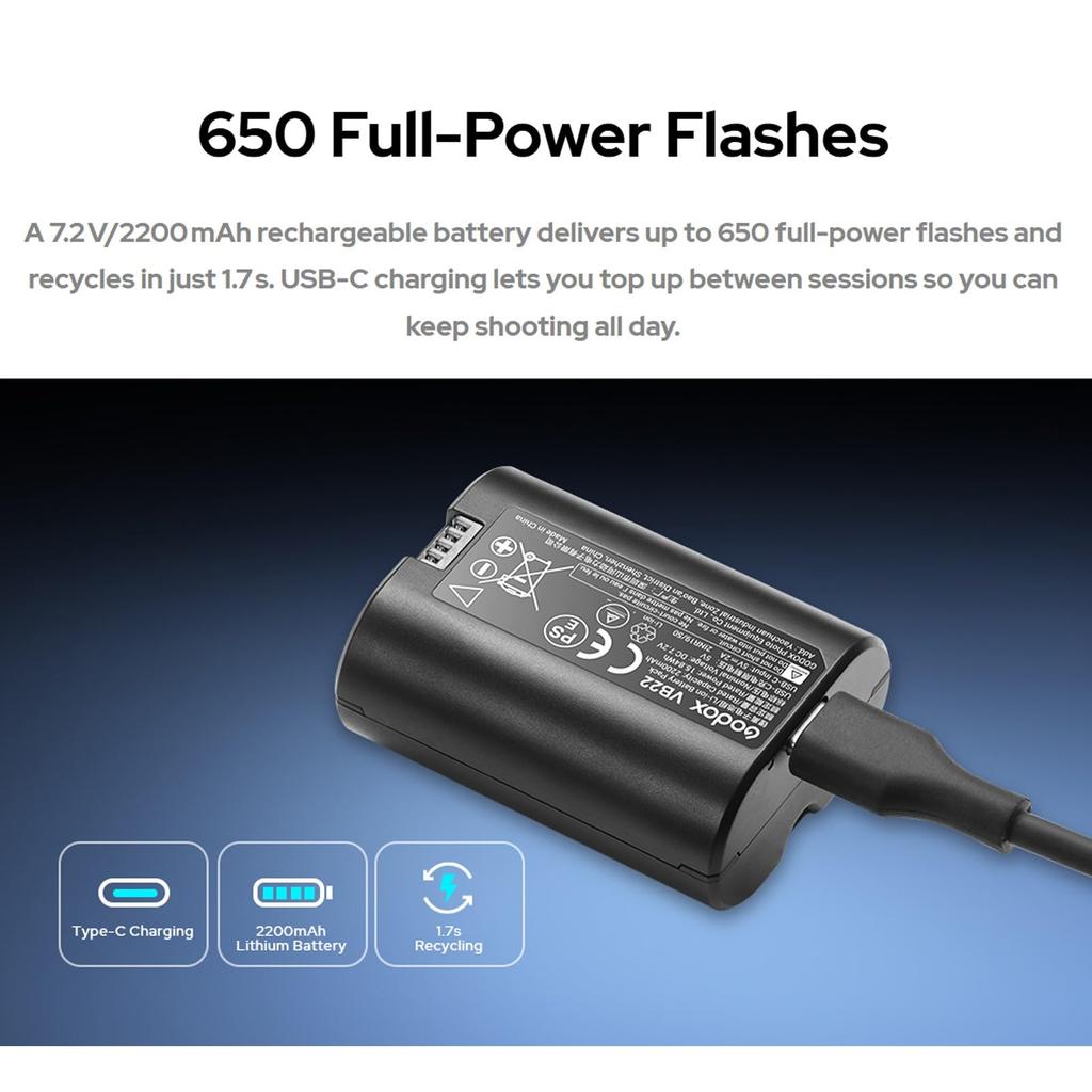 Godox V480 N TTL Flash Nikon GN50 650 Full Power Second Recycle Modeling Touchscreen Speedlite V480-N (for Cameras), 1/8000 HSS, Flash, 1.7 Time, 2.4G