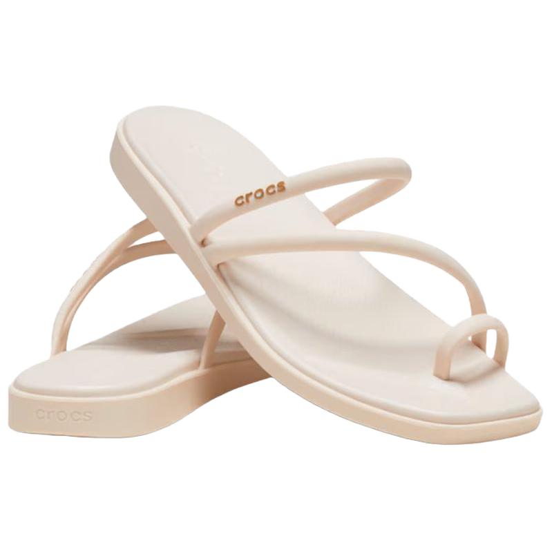 Crocs Miami Toe Loop Lightweight Retro Anti-Friction Slide Sandals Women Sandals Beige 209862-0WW