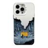 Silberne Ölmalerei iPhone Hülle für Modelle 13/14 Pro/15 Pro Max/16 Pro/17