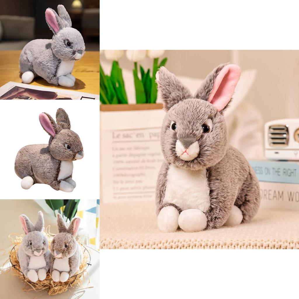 Adorable Plush Rabbit Toy Soft Cute Stuffed Bunny Doll For Kids Gift And Decoration