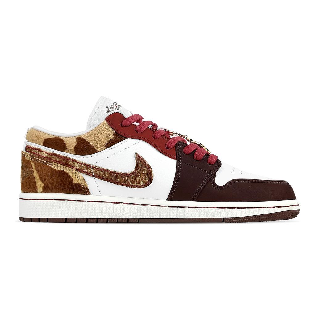Jordan Air Jordan 1 Instant Wealth, Heart Box Abrasion Resistant Low top Vintage Basketball Shoes Men's Tan IQ5321-121(Team529--)