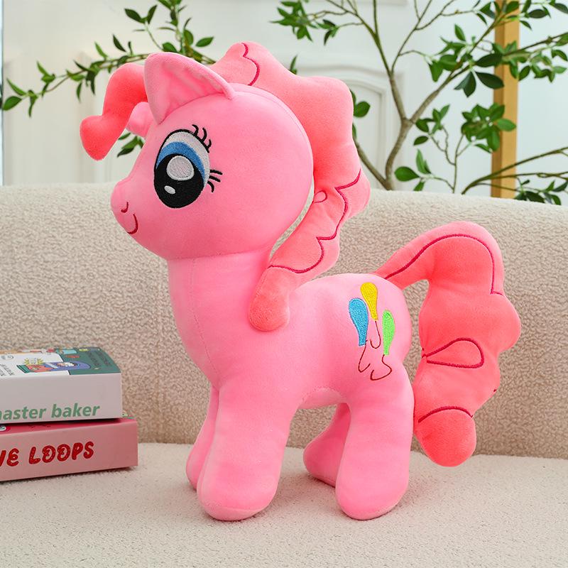 Classic Cute Pony Plush Doll: Children's Hugging Pillow & Bedtime Companion Birthday Gift.