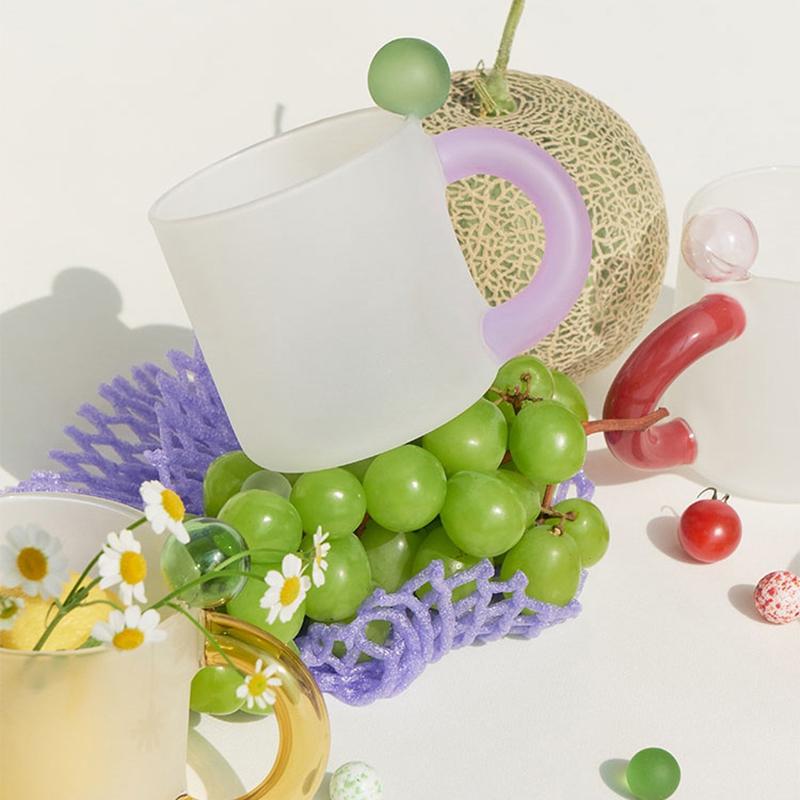 Handmade Colored Glass Cup High Borosilicate Glass Cup for Tea Milk Coffee Dringking for Gifts