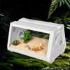 Reptile Terrarium Multifunctional Habitat Cage For Bearded Dragon Trapezoidal Design Expands Viewing Field Reptile Habitat