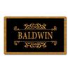 Family Name Personalized Doormat Rubber Wreath Letter Monogram Door Mat Non-Slip Entryway Rug Floor Foot Mats Home Decor