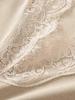 T-shirt da donna a manica lunga in pizzo con scollo a V, vestibilità slim, per Autunno/Inverno
