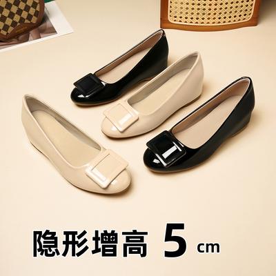 2025 New Nude Patent Leather Thick Heel Square Buckle Light Mouth Nude Single Shoes Women Patent Leather Versatile Thick Heel Commuter Women