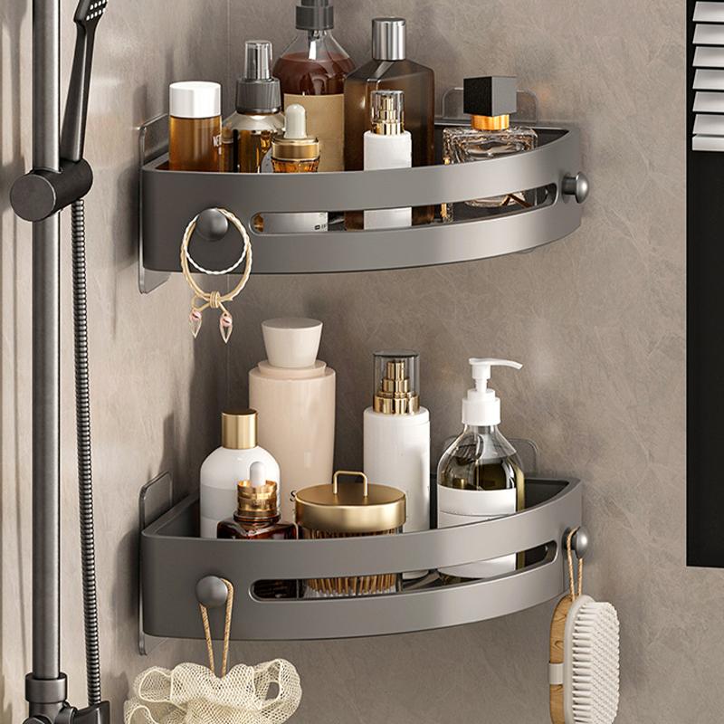 Three-Story Bathroom Nail Free Rack Shower Corner Rack Plastic Shampoo Rack Shower Supplies Storage Rack Bathroom Accessories