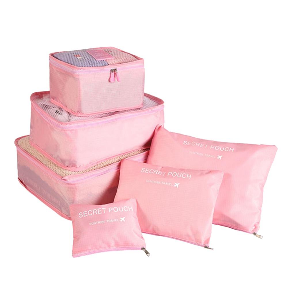 Set 6 buc. Pungi de depozitare pliabile pentru călătorie, portabile, organizator de bagaje pentru pantofi, împachetat haine, geantă de mână ordonată, dulap, poșetă pentru valiză