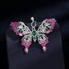 SKEDS Französische Schwere Handwerkskunst Schmetterlingsbrosche Damen Luxus Strass-Insekten-Anstecker Persönlichkeit Eleganter Schmuck Klassischer Schmuck