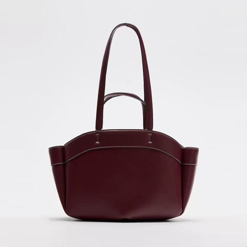 

Модные женские сумки через плечо большой емкости из искусственной кожи, сумка-тоут для поездок на работу, комплект из двух сумок One Size красный