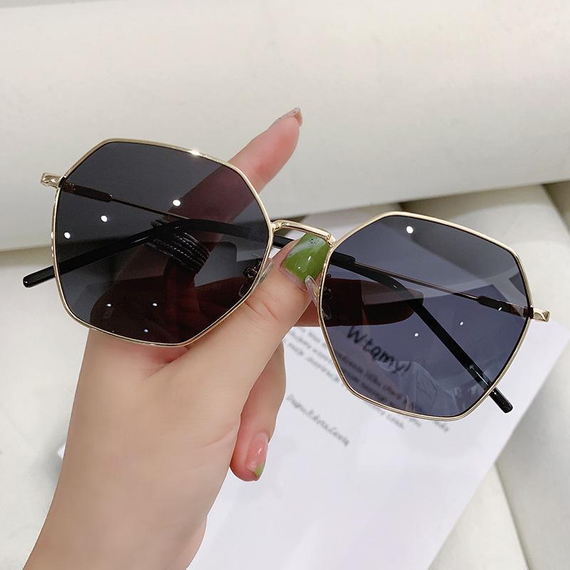 

Многоугольные поляризованные солнцезащитные очки Женские металлические ветрозащитные тонкие уличные очки Солнцезащитные очки