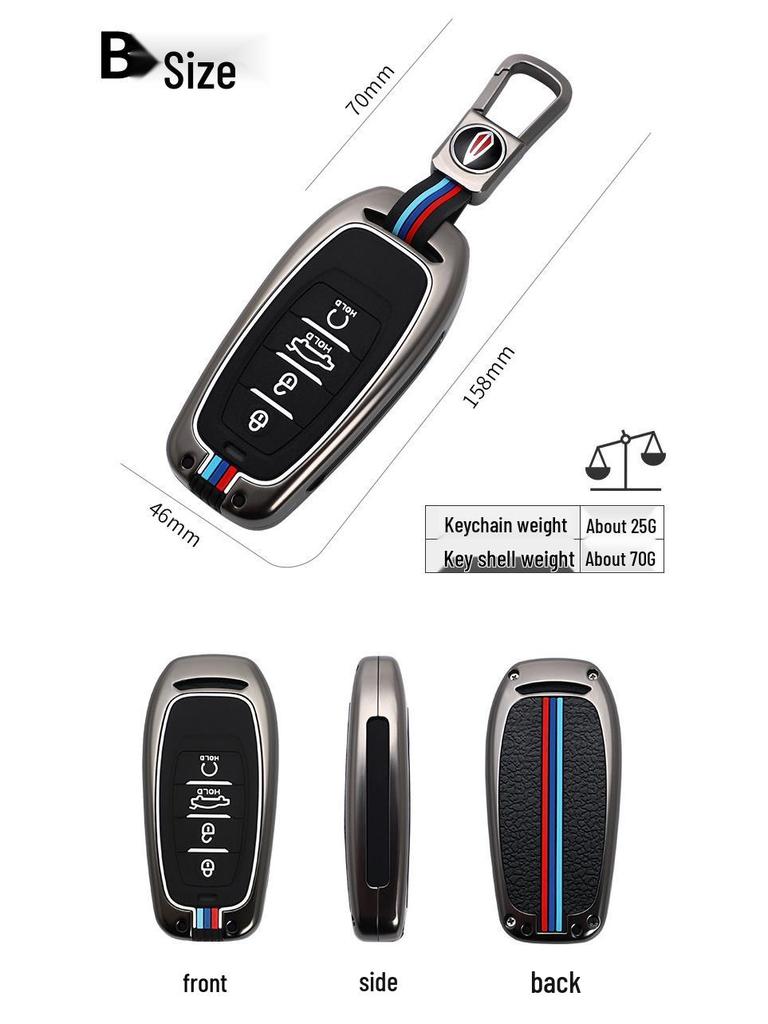 Premium Hongqi H9 Key Case: Full Coverage Shell for H5, H7, and HS7 Models - Unisex Design