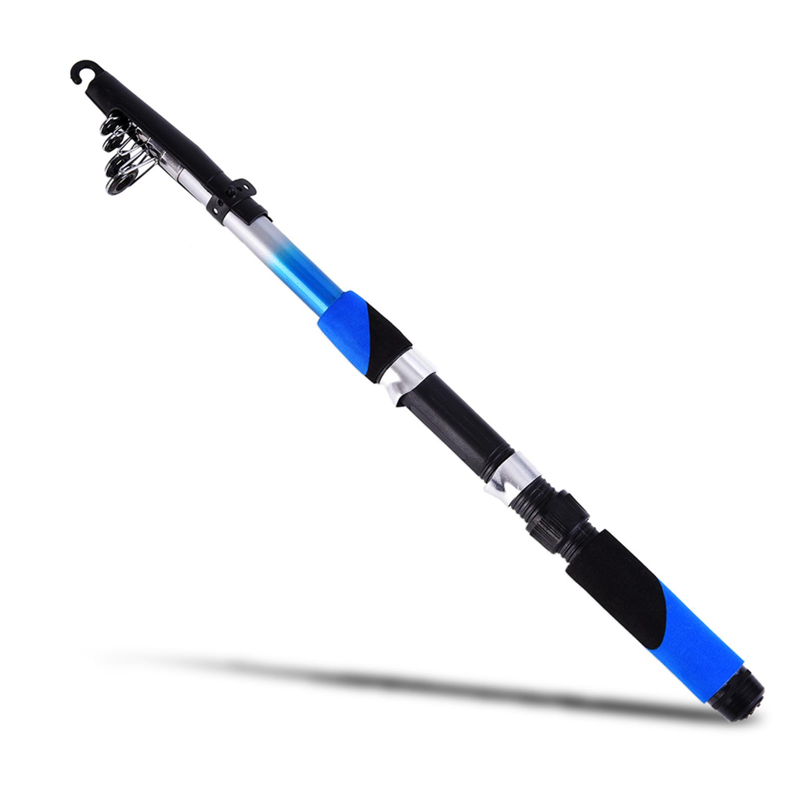 

2.1M Portable Telescopic Fishing Rod Fiberglass Fishing Pole Travel Sea Fishing Spinning Rod синий