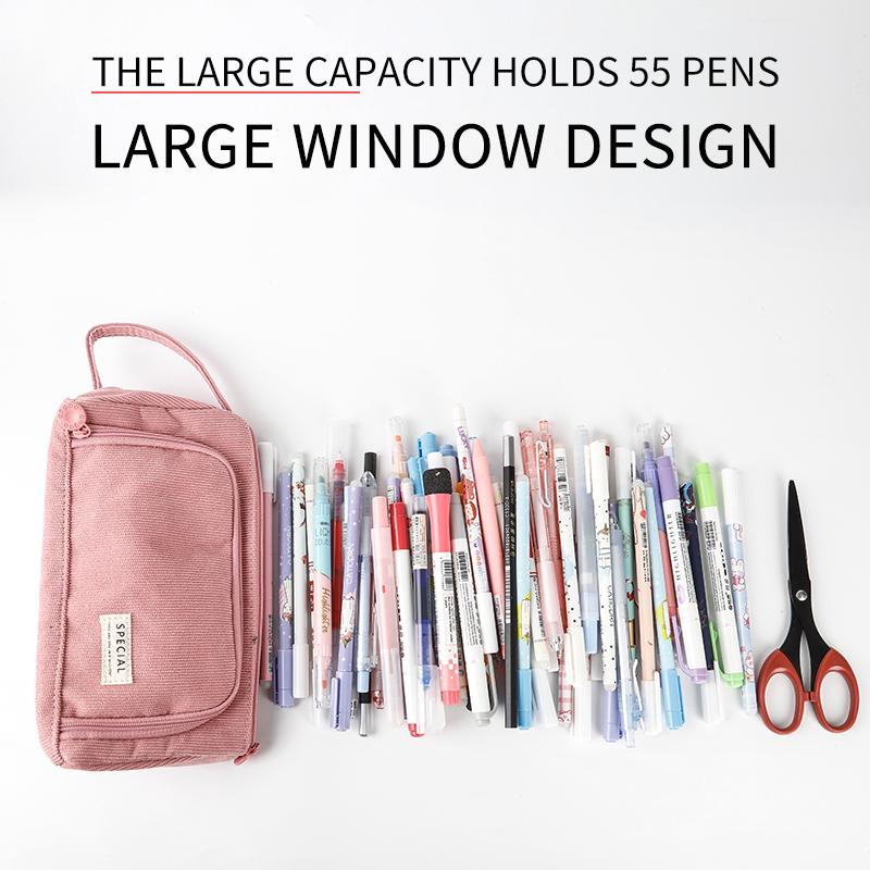 Multi Layer Large Capacity Pencil Case Pen Storage Supplies Pen Box Kawaii Cute Pencil Cases Bags Stationary School Supplies