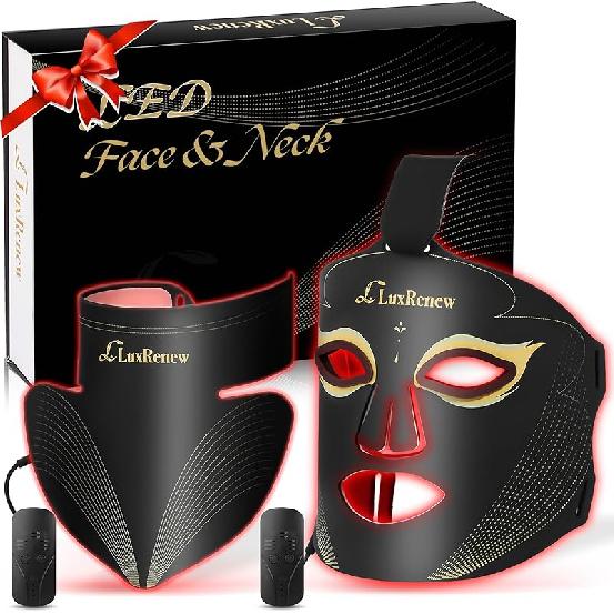 Red Light Therapy Mask Set, Led Mask Light Therapy for Face, Near-infrared Light 850nm and Red Light 630nm