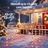 Outdoor Christmas Pathway Lights Candy Cane with Stakes for Yard Lawn Garden Decorations Holiday New Year Festival Decor